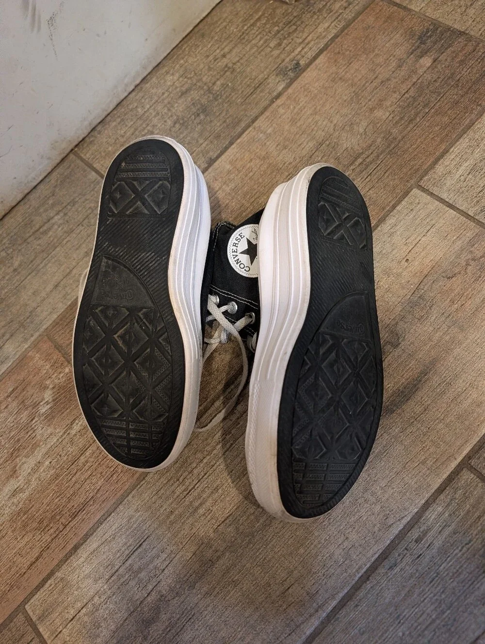 Black High-Top Canvas Sneakers with White Soles
